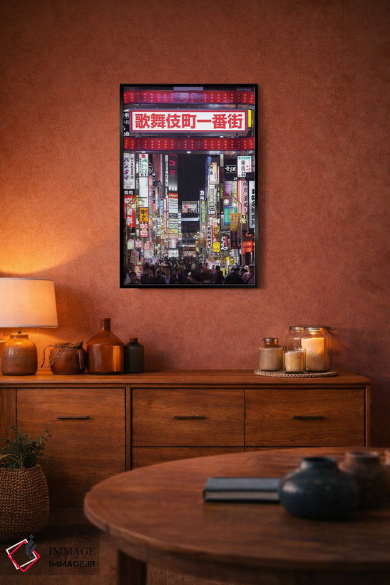 تابلو دکوراتیو Shinjuku, Tokyo,ورودی منطقه تفریحات شبانه کابوکی چو، شینجوکو، ت… اثر یان بکه - D5B