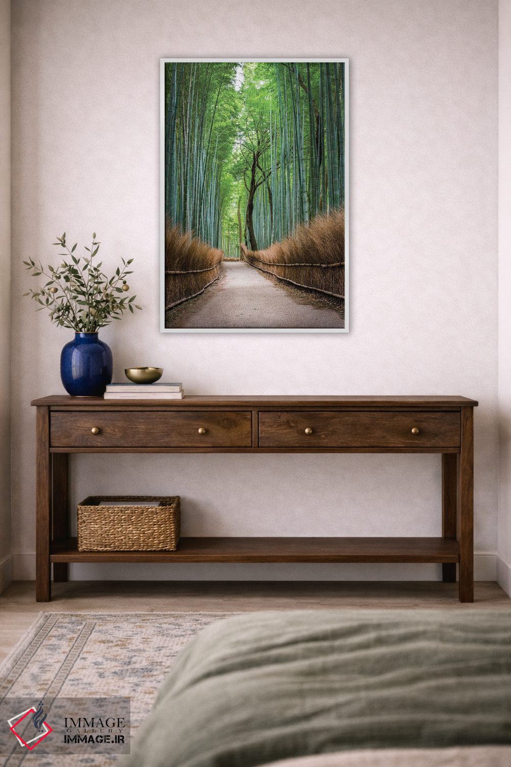 تابلو دکوراتیو Japan,جنگل بامبو آراشی یاما در کیوتو، ژاپن اثر یان بکه - D2W