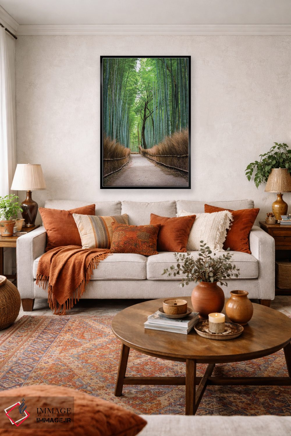 تابلو دکوراتیو Japan,جنگل بامبو آراشی یاما در کیوتو، ژاپن اثر یان بکه - D3B