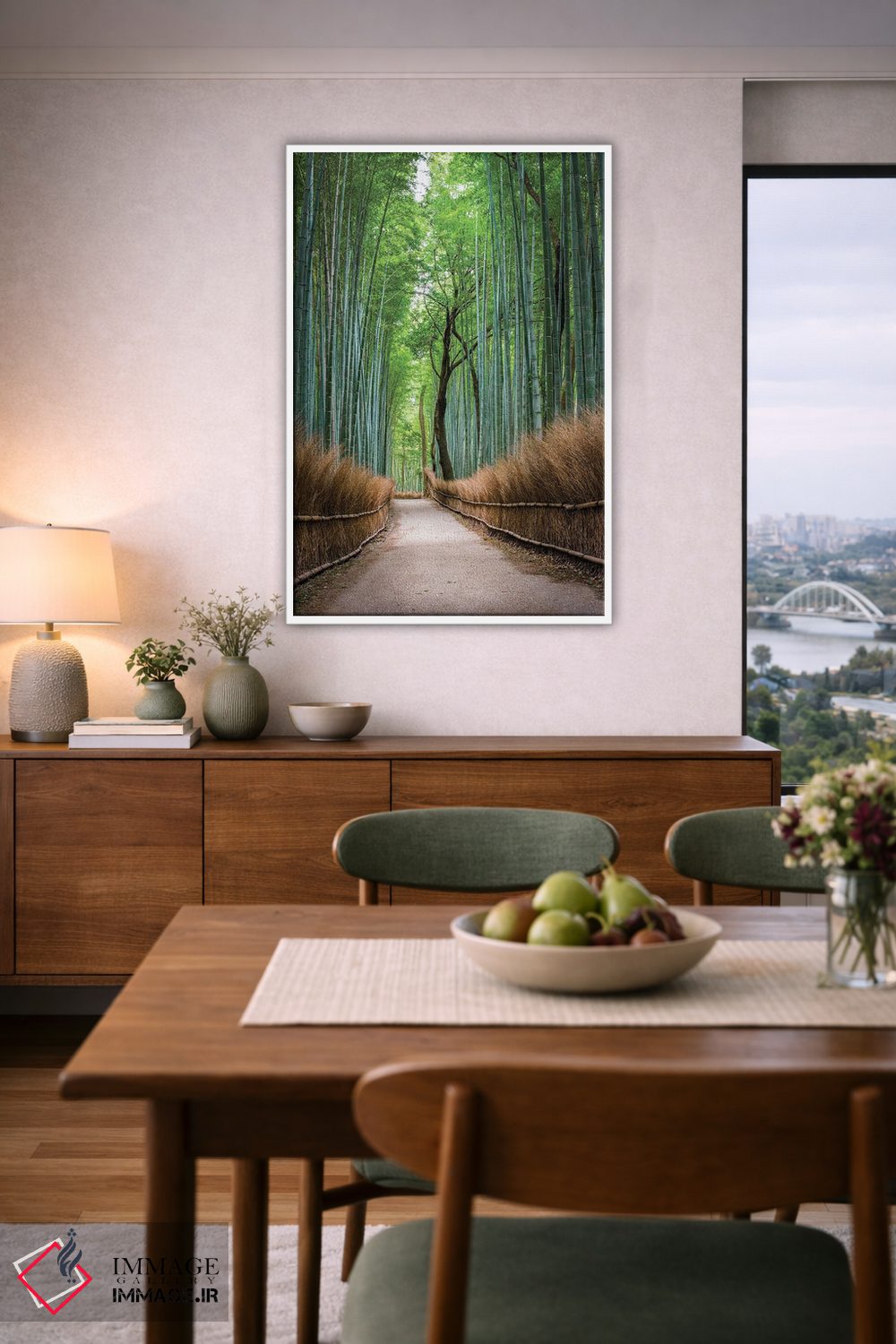 تابلو دکوراتیو Japan,جنگل بامبو آراشی یاما در کیوتو، ژاپن اثر یان بکه - D6W