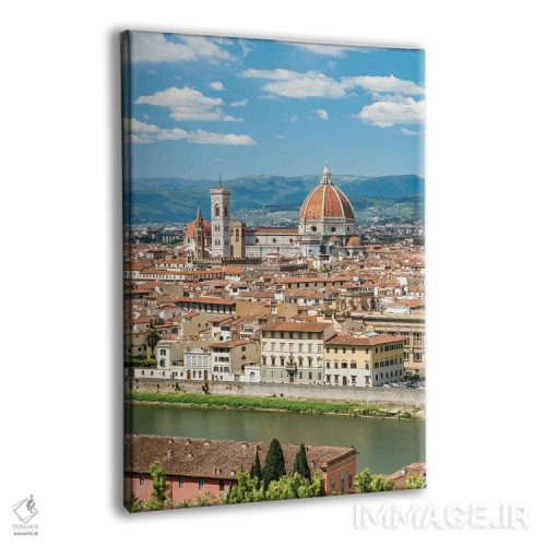 تابلو دکوراتیو Tuscany, Italy,شهر فلورانس در امتداد رود آرنو، توسکانی، ایتالیا اثر یان بکه - نمای پرسپکتیو محصول