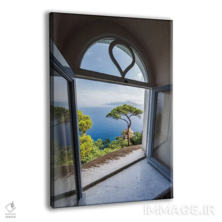 تابلو دکوراتیو Villa Lysis, Capri Island, Italy,پنجره ای با منظره باغ، ویلا لا… اثر یان بکه - نمای پرسپکتیو محصول