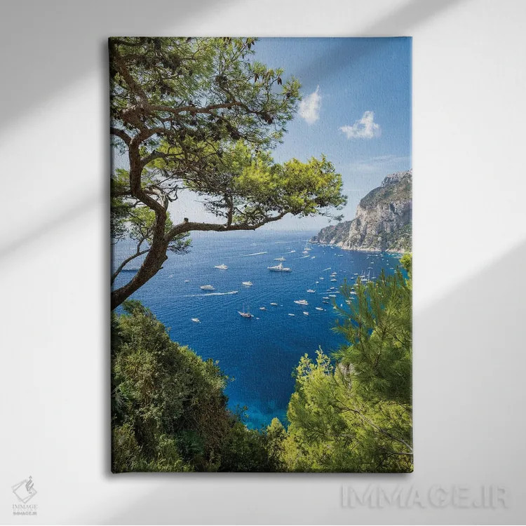 تابلو دکوراتیو Gulf Of Naples, Campania, Italy,تعطیلات تابستانی در جزیره کاپری… اثر یان بکه - نمای روبهرو روی دیوار