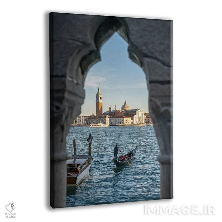 تابلو دکوراتیو Venice, Italy,نمای سن جورجو ماجوره و گوندولا، ونیز، ایتالیا اثر یان بکه - نمای پرسپکتیو محصول