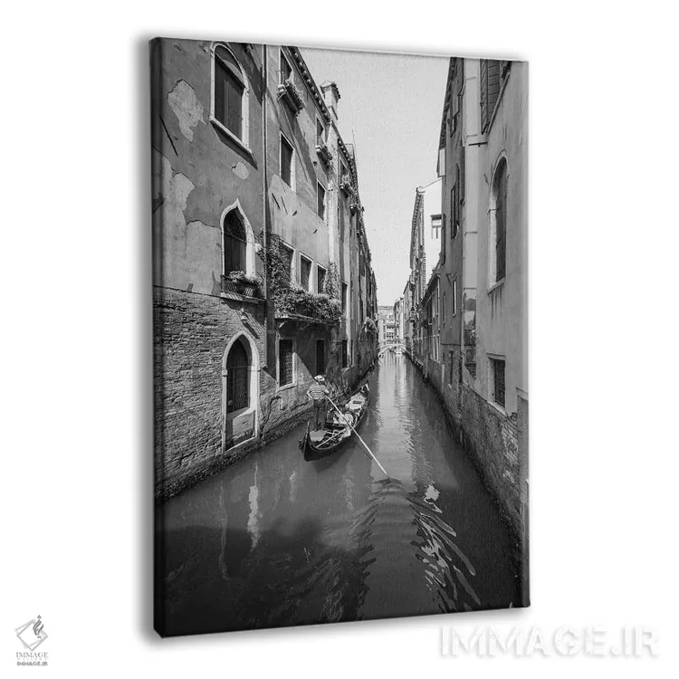 تابلو دکوراتیو Italy,سواری گوندولا در یک کانال ونیز، ایتالیا اثر یان بکه - نمای پرسپکتیو محصول