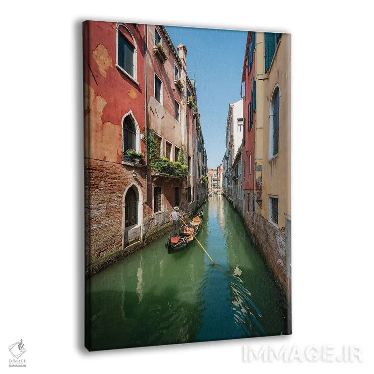 تابلو دکوراتیو Italy,سواری گوندولا در کانال کوچک ونیز، ایتالیا اثر یان بکه - نمای پرسپکتیو محصول