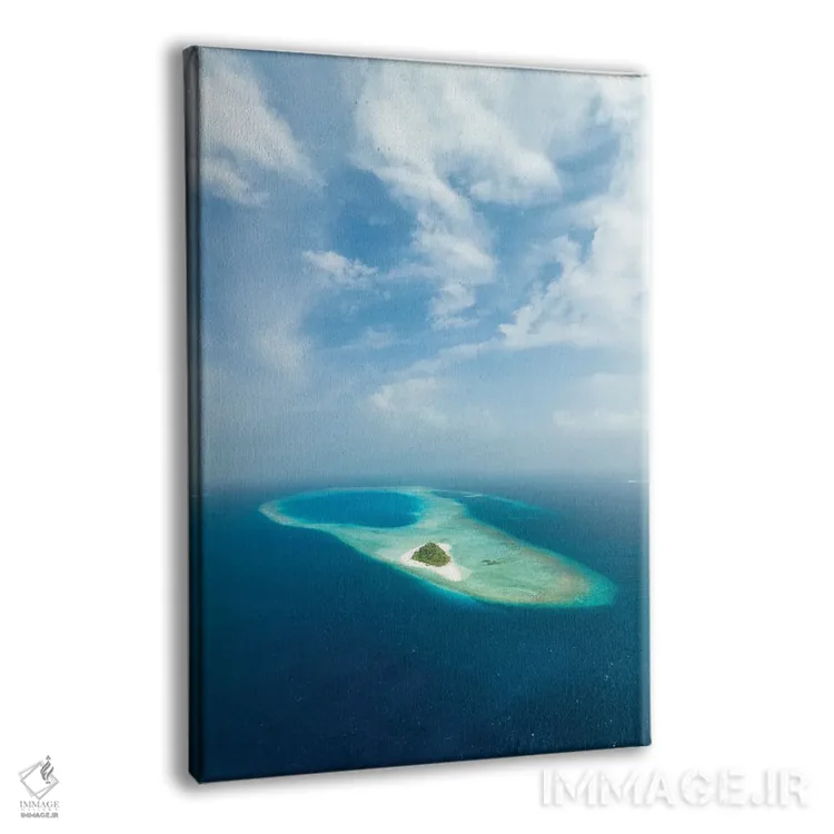 تابلو دکوراتیو Baa Atoll, Maldives,نمای هوایی از خلیج حنیفارو، آتول با، مالدیو اثر یان بکه - نمای پرسپکتیو محصول