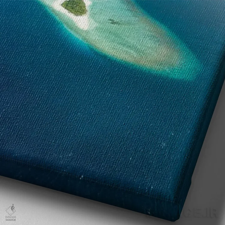 تابلو دکوراتیو Baa Atoll, Maldives,نمای هوایی از خلیج حنیفارو، آتول با، مالدیو اثر یان بکه - نمای نزدیک بافت بوم