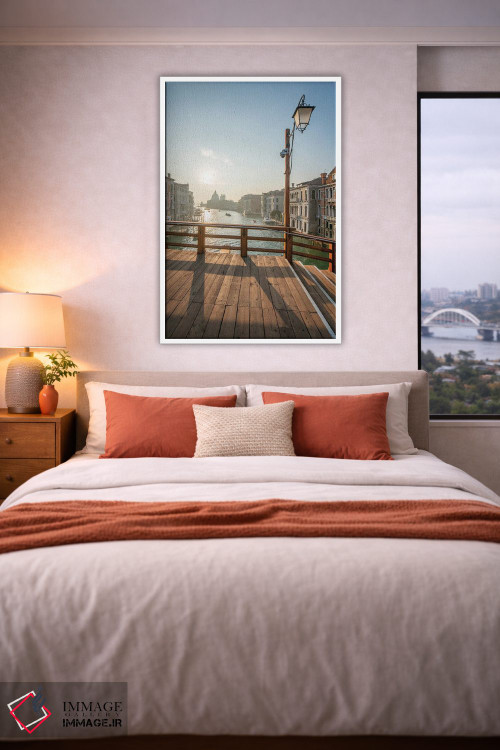 تابلو دکوراتیو Venice, Italy,پل آکادمیا و گراند کانال هنگام طلوع آفتاب، ونیز… اثر یان بکه - D4W