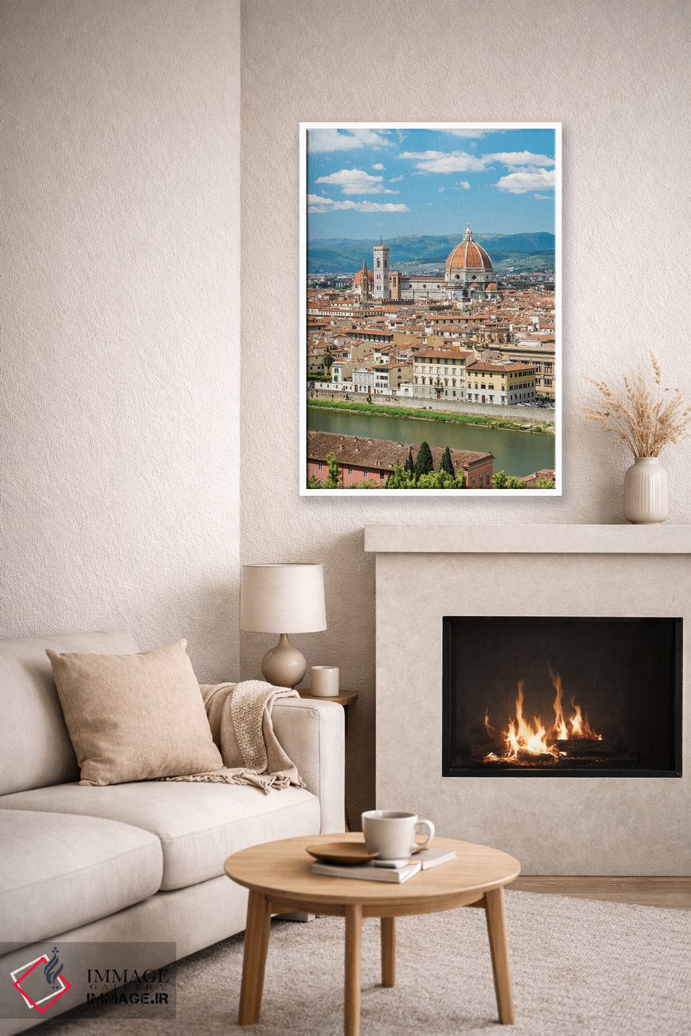 تابلو دکوراتیو Tuscany, Italy,شهر فلورانس در امتداد رود آرنو، توسکانی، ایتالیا اثر یان بکه - D6W