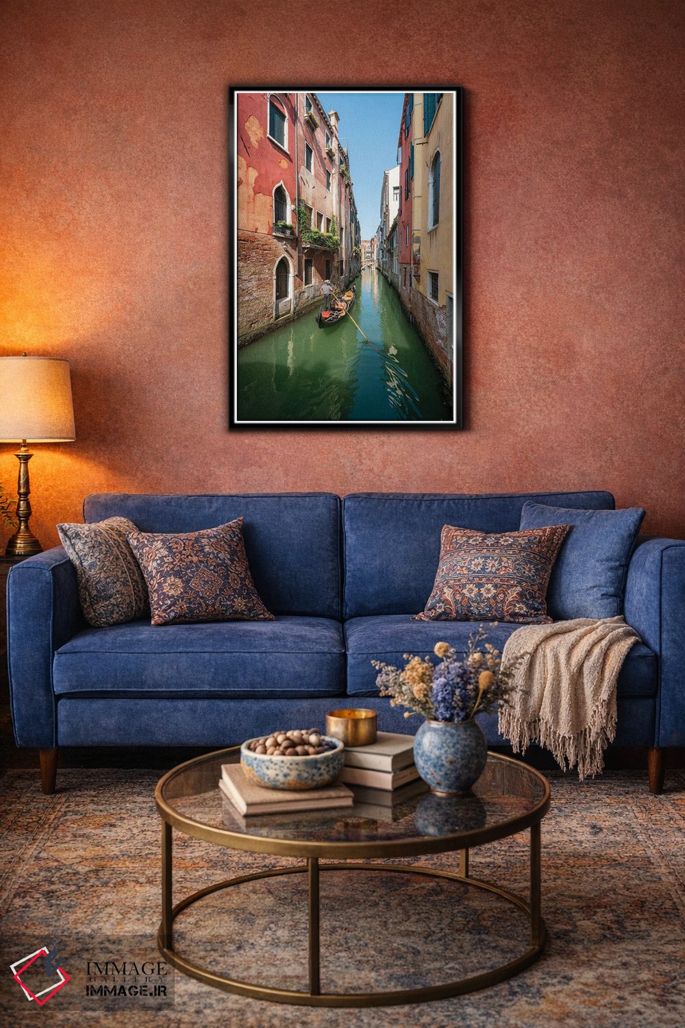 تابلو دکوراتیو Italy,سواری گوندولا در کانال کوچک ونیز، ایتالیا اثر یان بکه - D4B