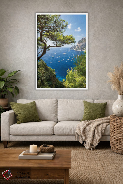 تابلو دکوراتیو Gulf Of Naples, Campania, Italy,تعطیلات تابستانی در جزیره کاپری… اثر یان بکه - D1W