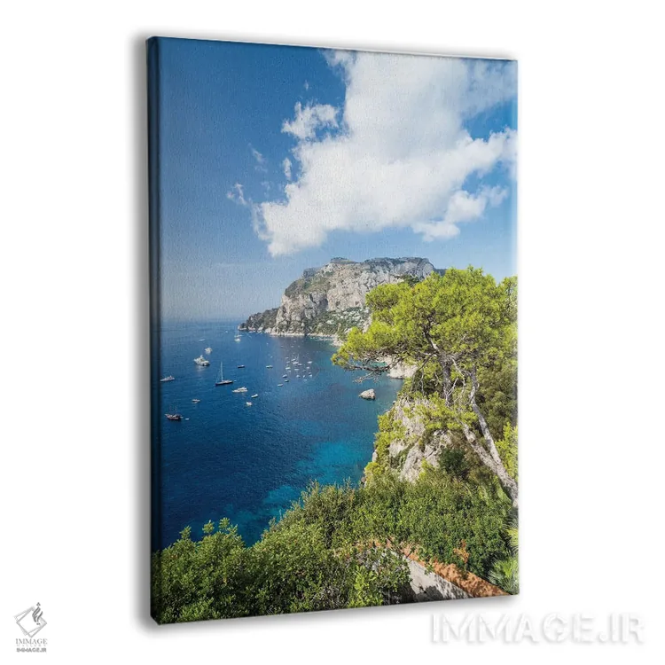 تابلو دکوراتیو Capri Island, Italy,بلودره تراگارا در تابستان، جزیره کاپری، ایت… اثر یان بکه - نمای پرسپکتیو محصول