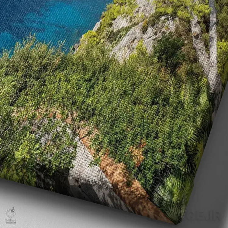 تابلو دکوراتیو Capri Island, Italy,بلودره تراگارا در تابستان، جزیره کاپری، ایت… اثر یان بکه - نمای نزدیک بافت بوم