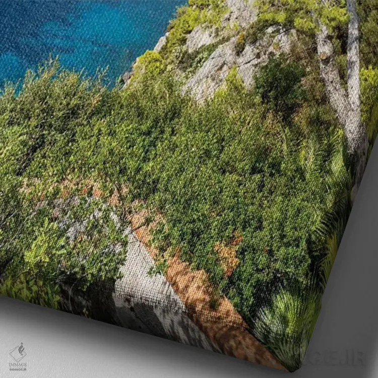 تابلو دکوراتیو Capri Island, Italy,بلودره تراگارا در تابستان، جزیره کاپری، ایت… اثر یان بکه - نمای نزدیک بافت بوم