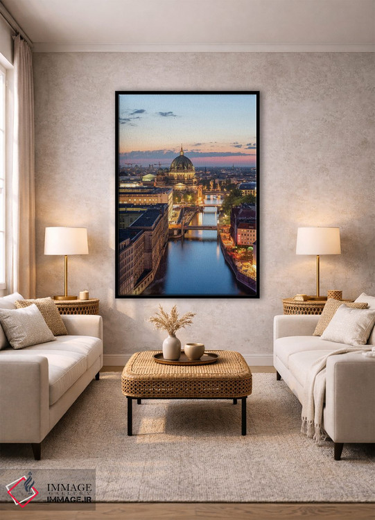 تابلو دکوراتیو Berlin, Germany,نمای هوایی از کلیسای جامع برلین و رودخانه اشپری… اثر یان بکه - D1B