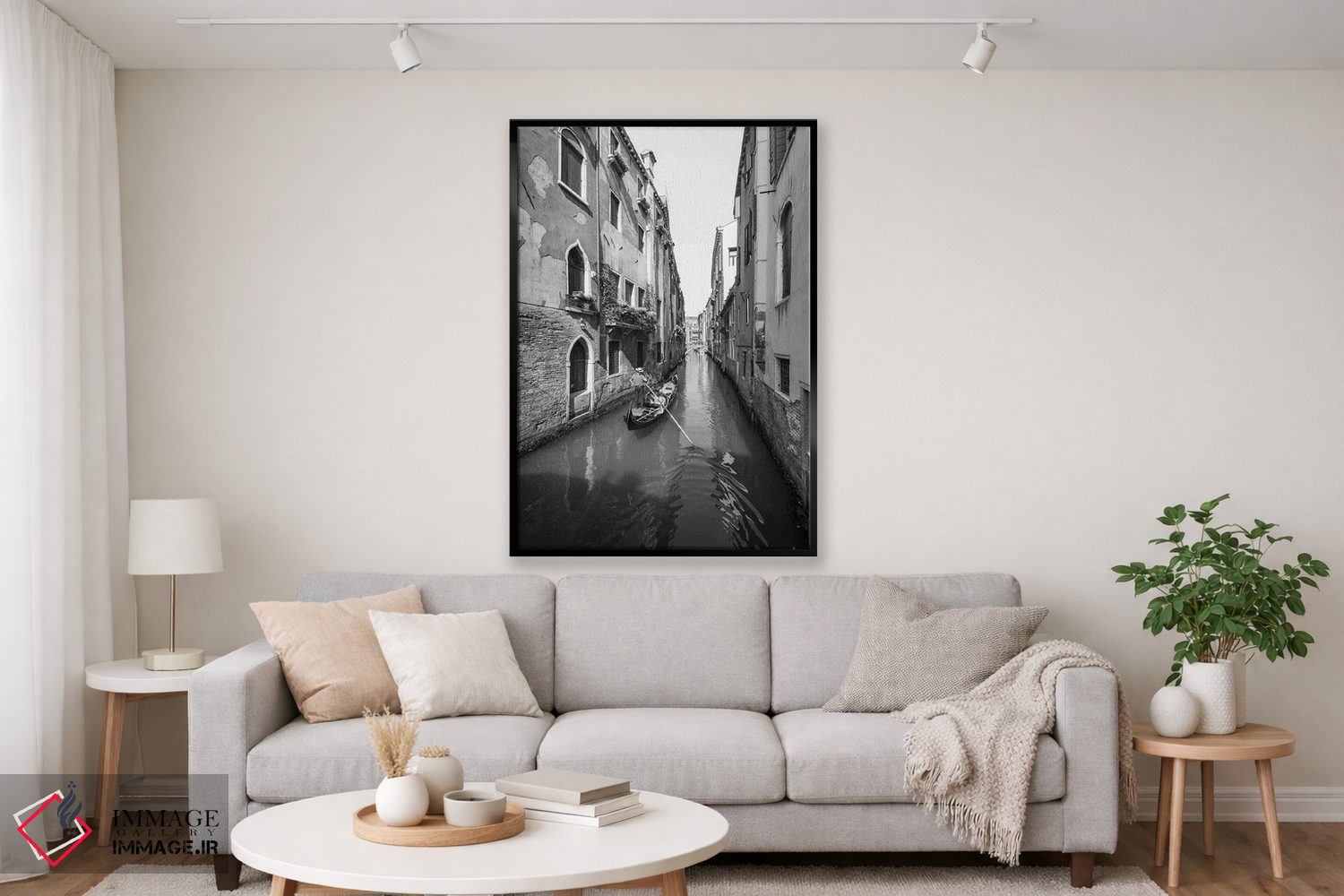 تابلو دکوراتیو Italy,سواری گوندولا در یک کانال ونیز، ایتالیا اثر یان بکه - D2B