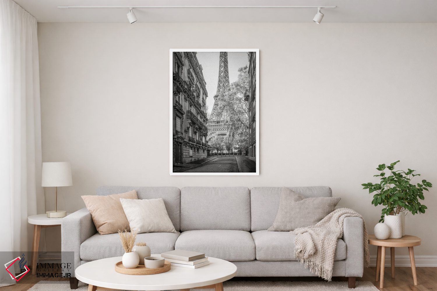 تابلو دکوراتیو France,خیابان با دید برج ایفل، پاریس، فرانسه اثر یان بکه - D4W