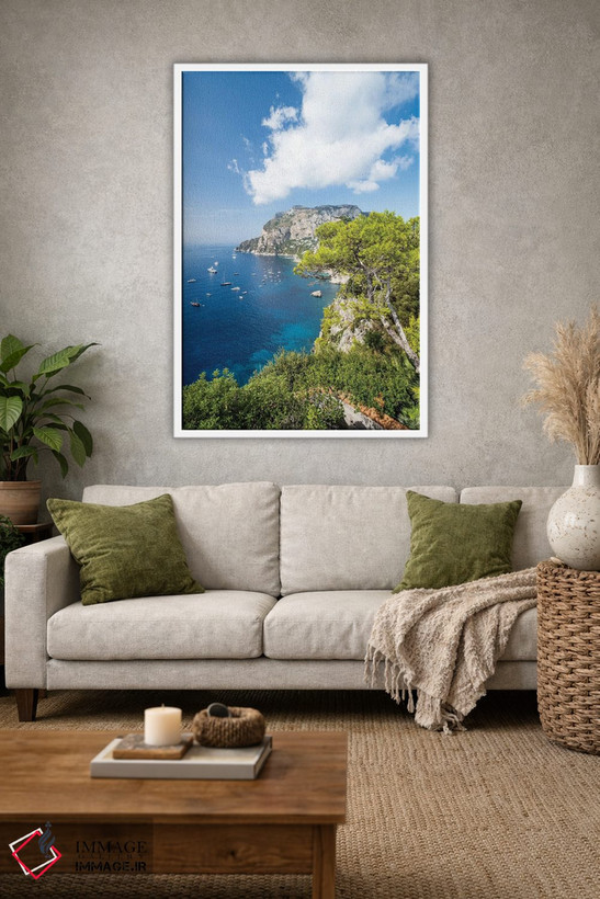 تابلو دکوراتیو Capri Island, Italy,بلودره تراگارا در تابستان، جزیره کاپری، ایت… اثر یان بکه - D1W