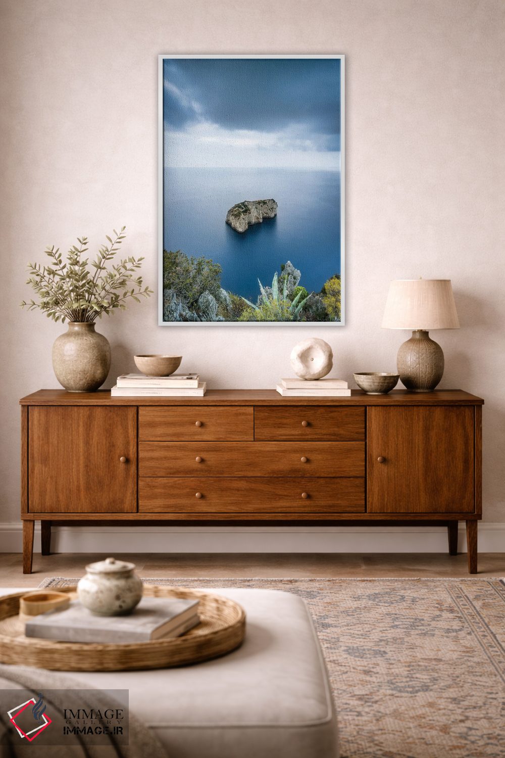 تابلو دکوراتیو Capri, Italy,صخره اسکوگلیو دل موناکونه، کاپری، ایتالیا اثر یان بکه - D2W