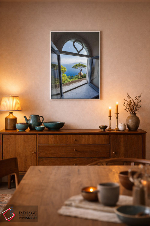 تابلو دکوراتیو Villa Lysis, Capri Island, Italy,پنجره ای با منظره باغ، ویلا لا… اثر یان بکه - D6W
