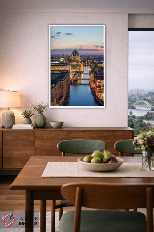 تابلو دکوراتیو Berlin, Germany,نمای هوایی از کلیسای جامع برلین و رودخانه اشپری… اثر یان بکه - D5W