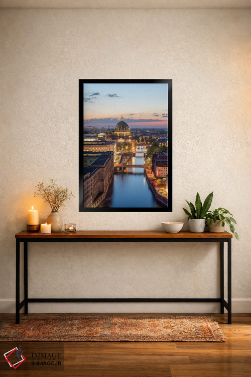 تابلو دکوراتیو Berlin, Germany,نمای هوایی از کلیسای جامع برلین و رودخانه اشپری… اثر یان بکه - D4B