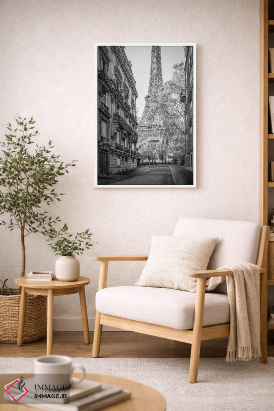 تابلو دکوراتیو France,خیابان با دید برج ایفل، پاریس، فرانسه اثر یان بکه - D5W