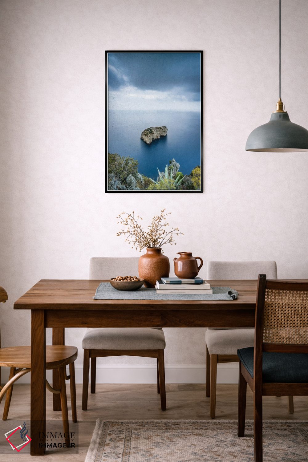 تابلو دکوراتیو Capri, Italy,صخره اسکوگلیو دل موناکونه، کاپری، ایتالیا اثر یان بکه - D6B