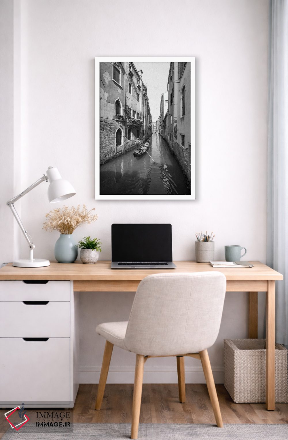 تابلو دکوراتیو Italy,سواری گوندولا در یک کانال ونیز، ایتالیا اثر یان بکه - D4W