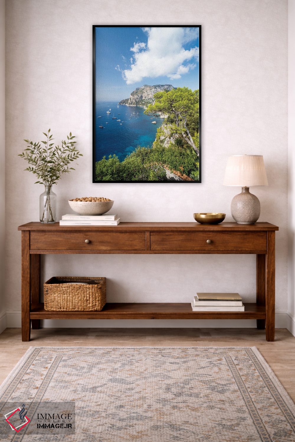تابلو دکوراتیو Capri Island, Italy,بلودره تراگارا در تابستان، جزیره کاپری، ایت… اثر یان بکه - D3B