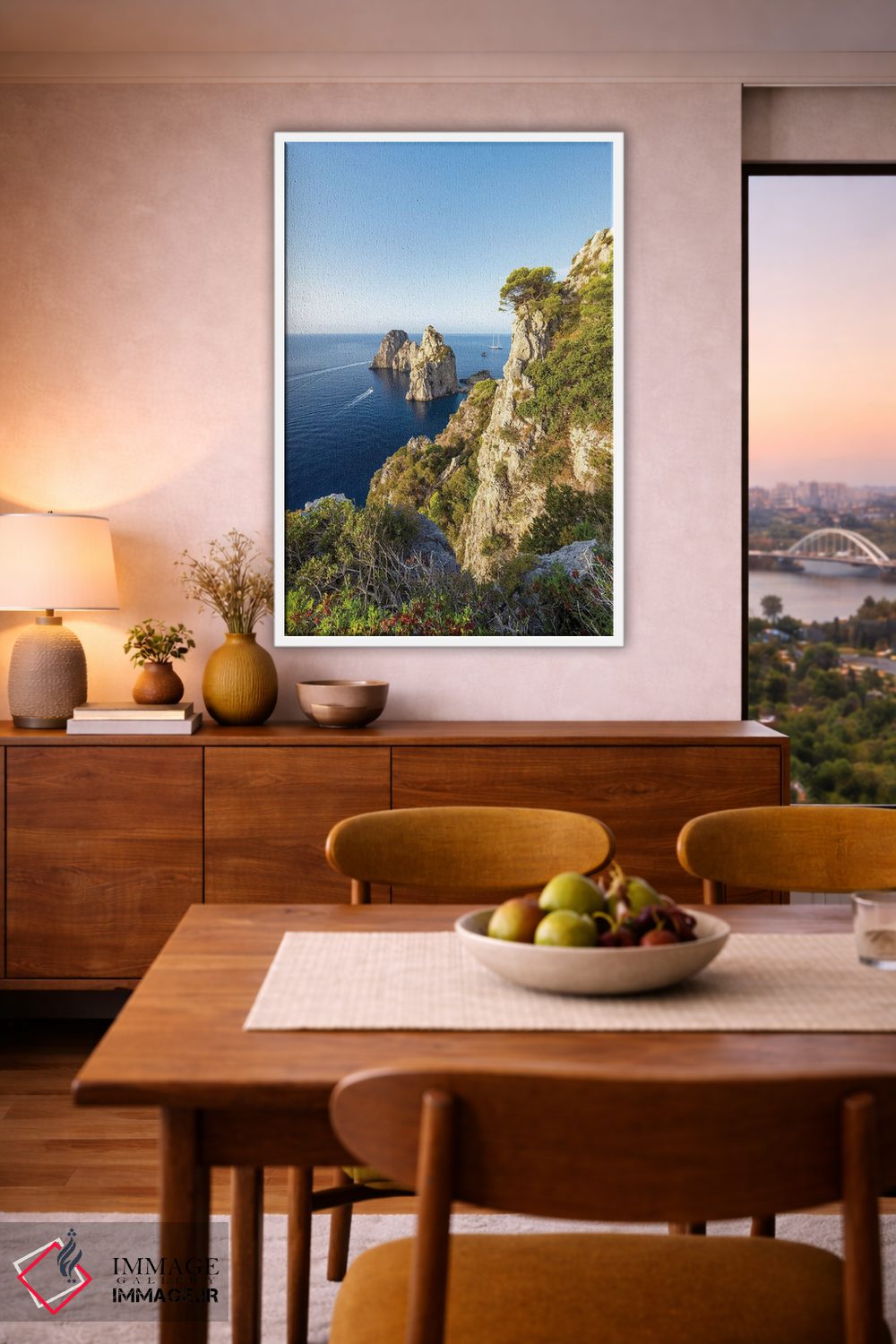 تابلو دکوراتیو Capri Island, Italy,صخره های فاراگلیونی، جزیره کاپری، ایتالیا اثر یان بکه - D6W