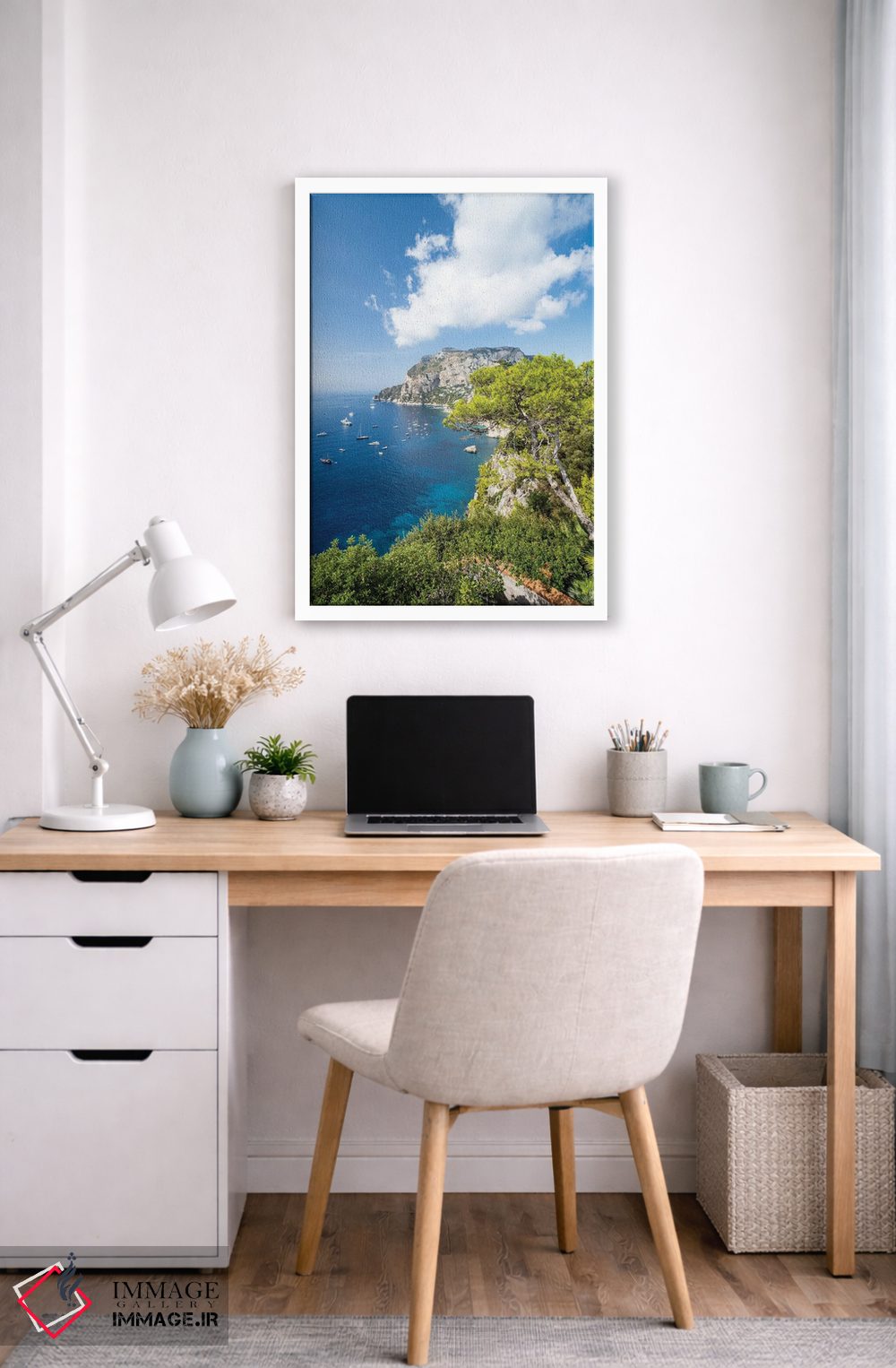 تابلو دکوراتیو Capri Island, Italy,بلودره تراگارا در تابستان، جزیره کاپری، ایت… اثر یان بکه - D5W