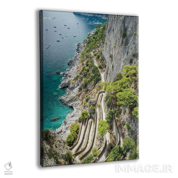 تابلو دکوراتیو Capri Island, Italy,مسیر تاریخی پیاده روی ویا کروپ، جزیره کاپری… اثر یان بکه - نمای پرسپکتیو محصول