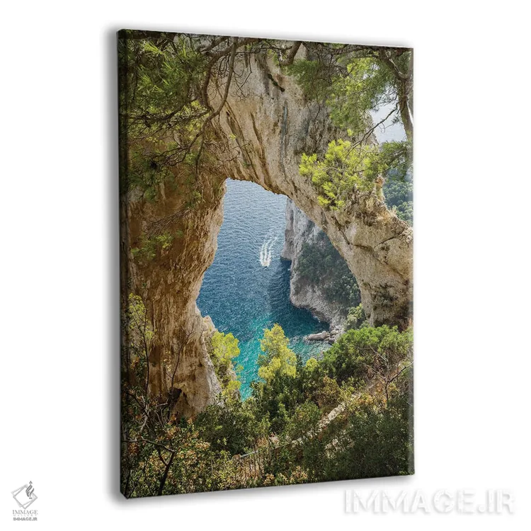 تابلو دکوراتیو Italy,طاق طبیعی در جزیره کاپری، ایتالیا اثر یان بکه - نمای پرسپکتیو محصول