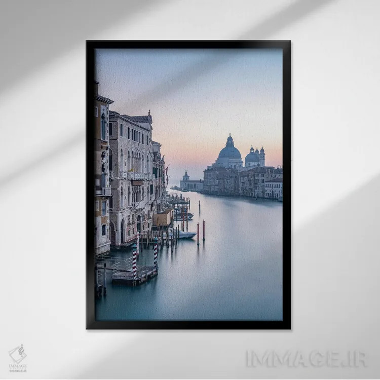 تابلو دکوراتیو Venice, Italy,کانال بزرگ ، ونیز، ایتالیا اثر یان بکه - نمای قابدار مشکی