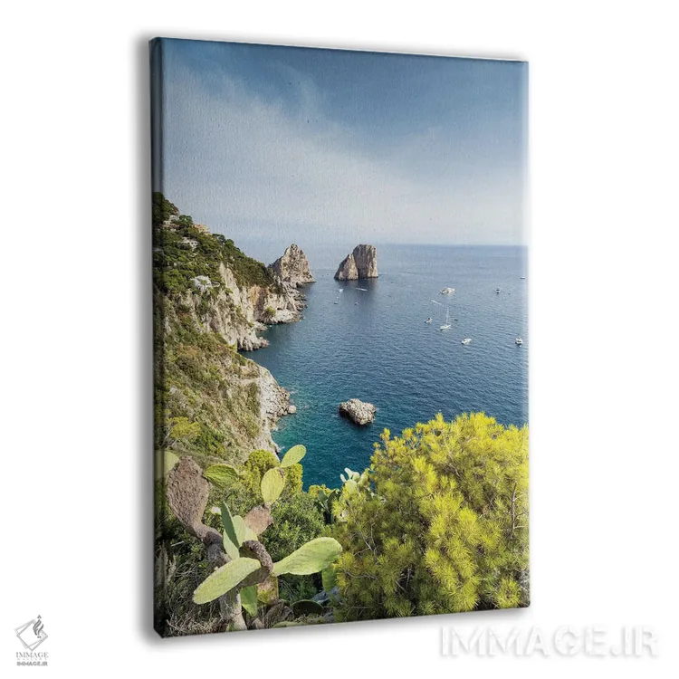 تابلو دکوراتیو Capri Island, Italy,صخره های فاراگلیونی از باغ های آگوستوس، جزی… اثر یان بکه - نمای پرسپکتیو محصول