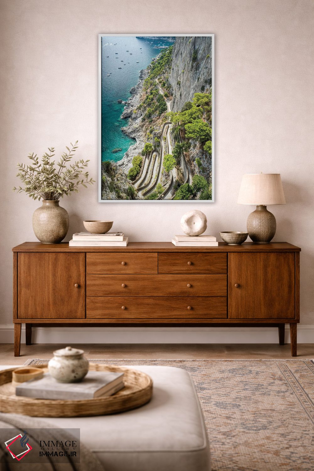 تابلو دکوراتیو Capri Island, Italy,مسیر تاریخی پیاده روی ویا کروپ، جزیره کاپری… اثر یان بکه - D1W