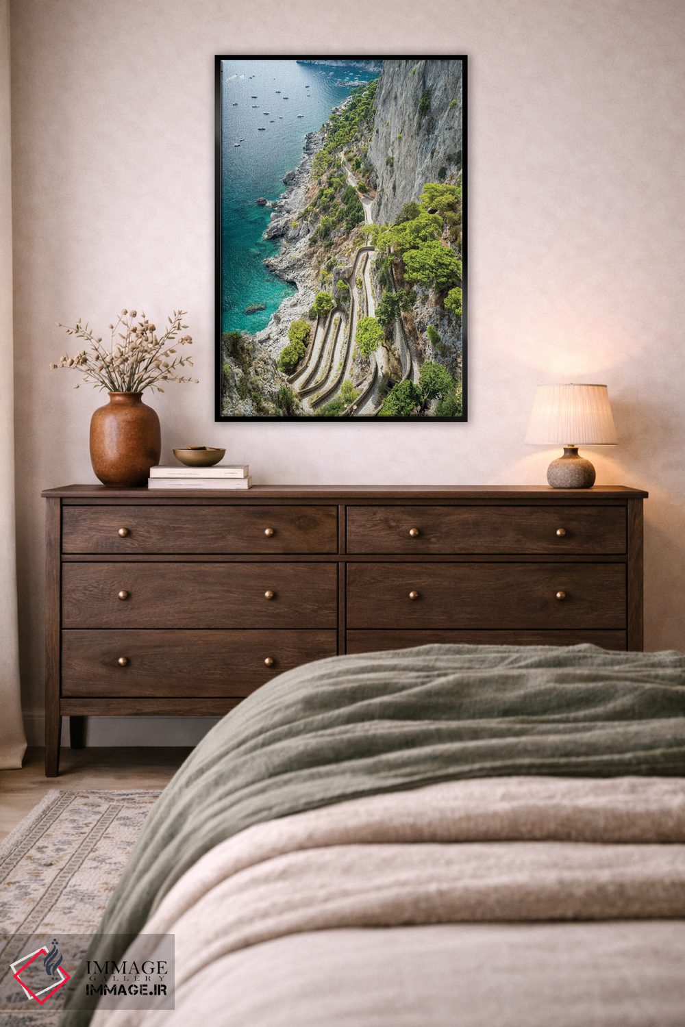 تابلو دکوراتیو Capri Island, Italy,مسیر تاریخی پیاده روی ویا کروپ، جزیره کاپری… اثر یان بکه - D4B