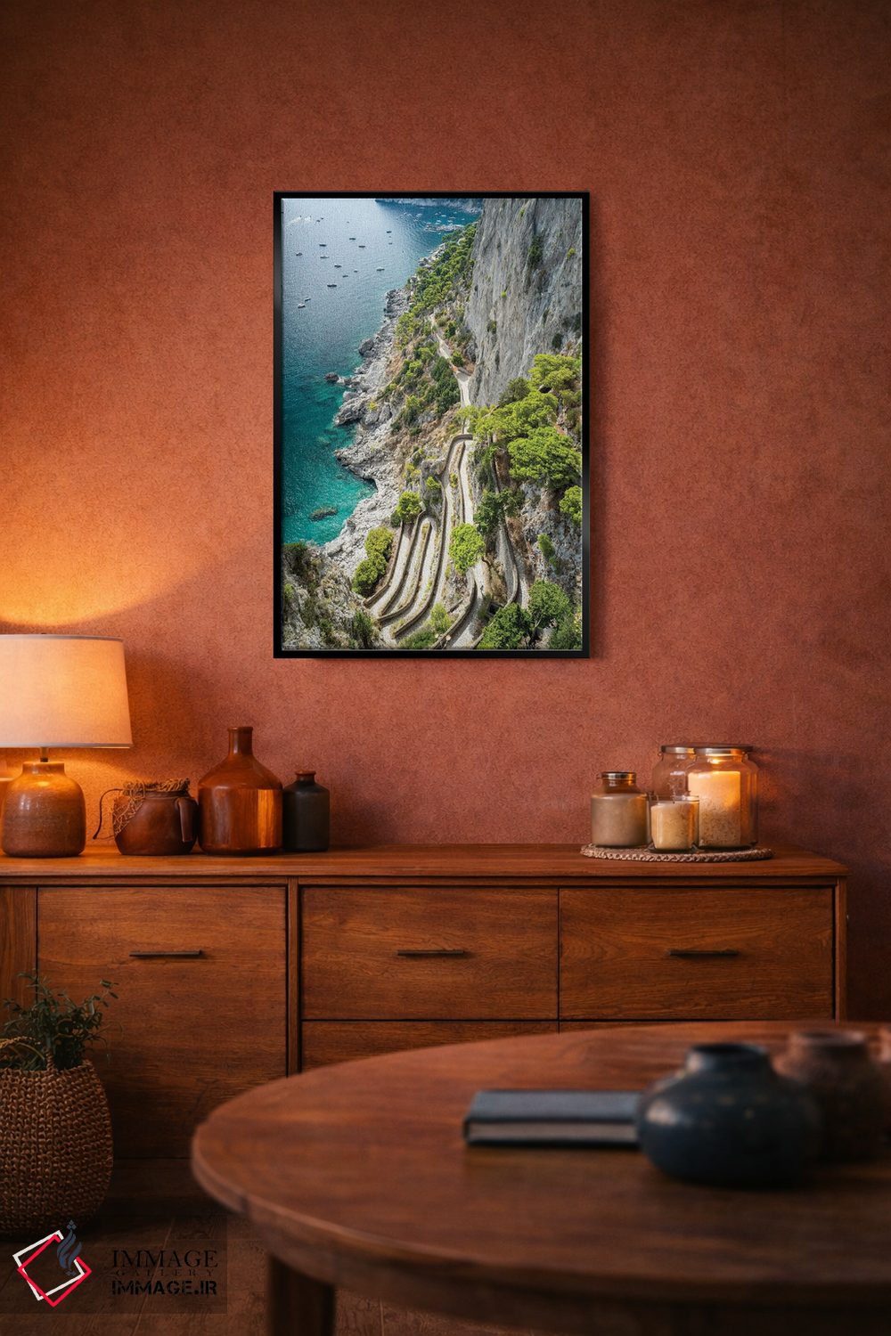 تابلو دکوراتیو Capri Island, Italy,مسیر تاریخی پیاده روی ویا کروپ، جزیره کاپری… اثر یان بکه - D5B