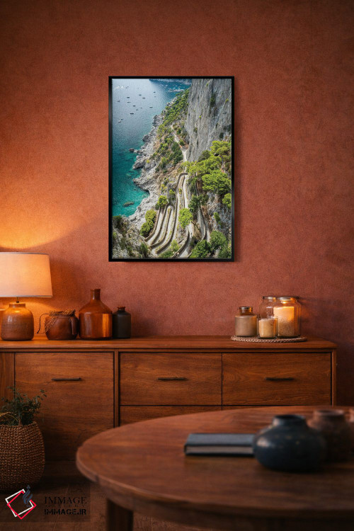 تابلو دکوراتیو Capri Island, Italy,مسیر تاریخی پیاده روی ویا کروپ، جزیره کاپری… اثر یان بکه - D5B