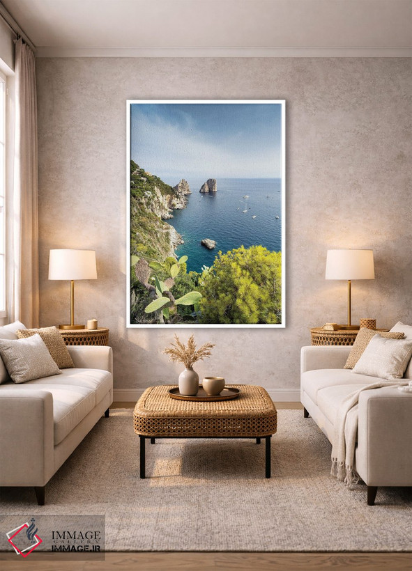 تابلو دکوراتیو Capri Island, Italy,صخره های فاراگلیونی از باغ های آگوستوس، جزی… اثر یان بکه - D1W