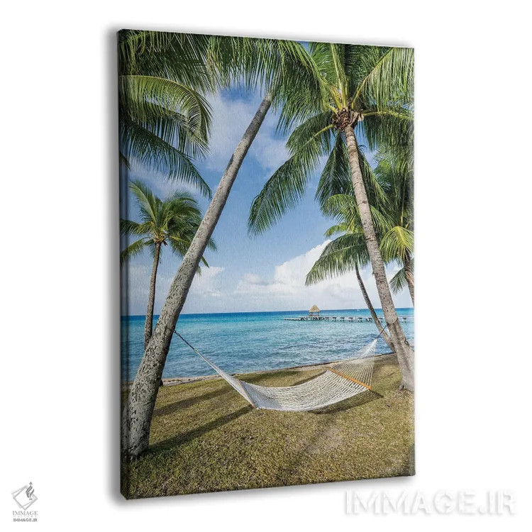 تابلو دکوراتیو تخت آویز در ساحل اثر یان بکه - نمای پرسپکتیو محصول