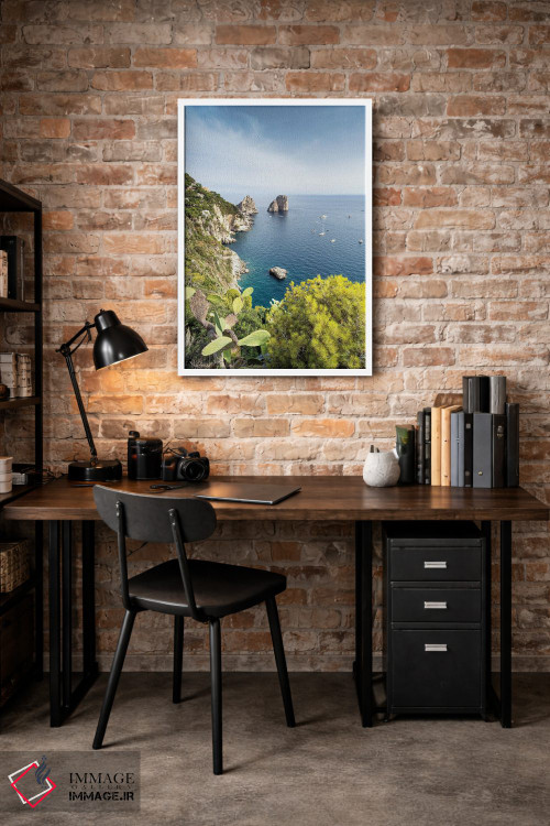 تابلو دکوراتیو Capri Island, Italy,صخره های فاراگلیونی از باغ های آگوستوس، جزی… اثر یان بکه - D3W