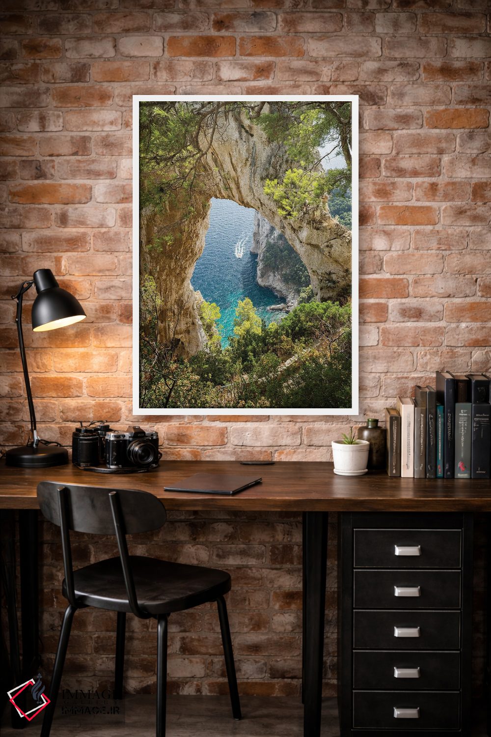 تابلو دکوراتیو Italy,طاق طبیعی در جزیره کاپری، ایتالیا اثر یان بکه - D2W