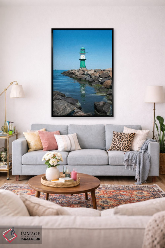 تابلو دکوراتیو Warnemünde, Rostock, Mecklenburg-Vorpommern, Germany,فانوس دریا… اثر یان بکه - D1B