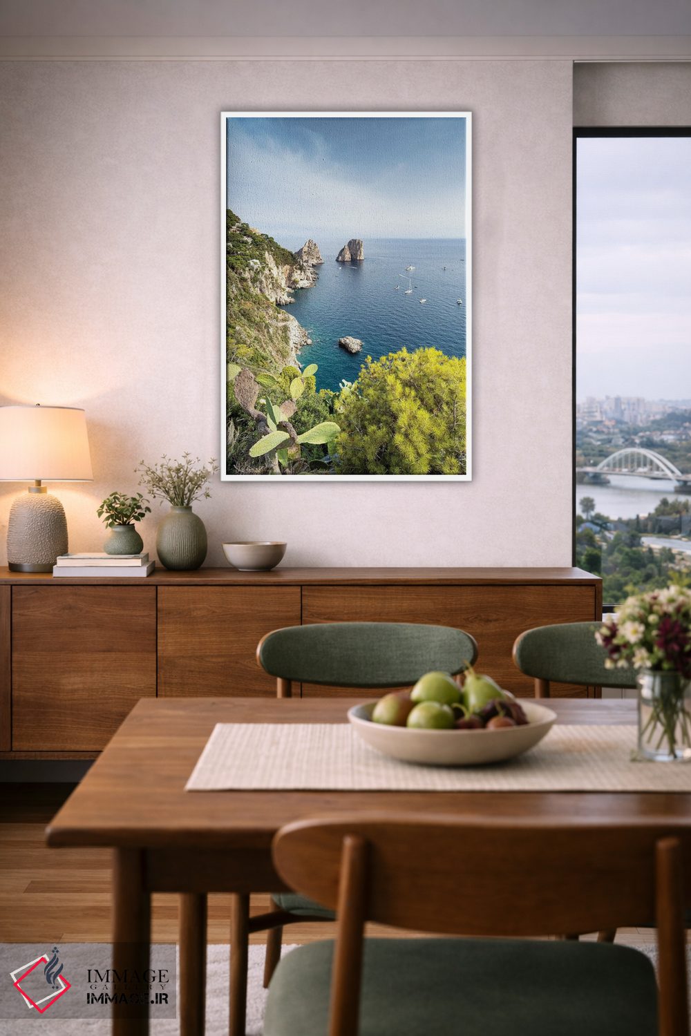 تابلو دکوراتیو Capri Island, Italy,صخره های فاراگلیونی از باغ های آگوستوس، جزی… اثر یان بکه - D6W