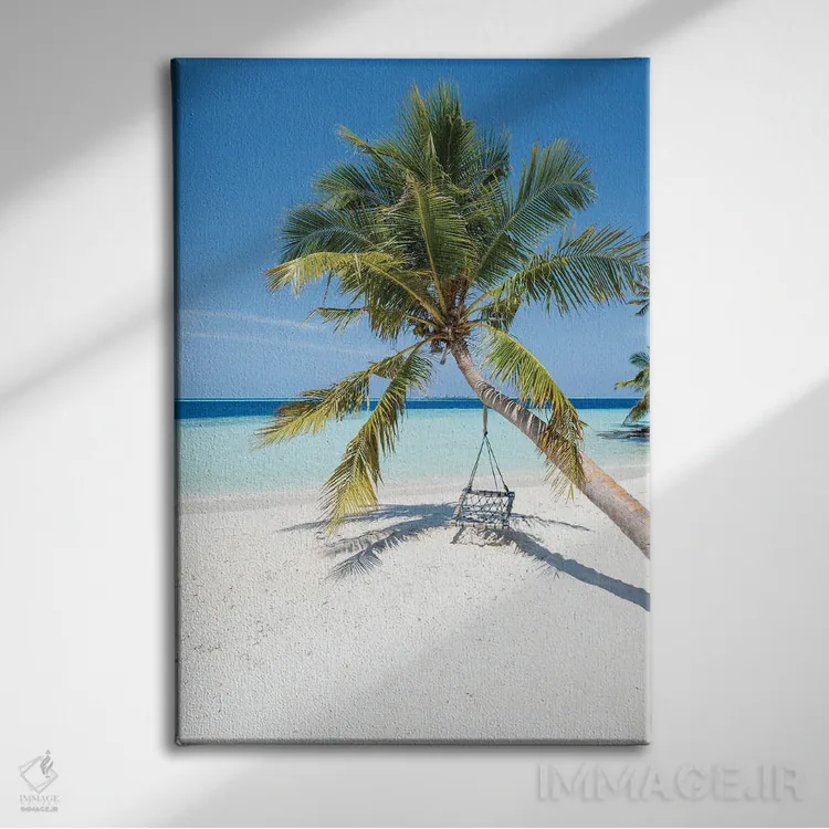 تابلو دکوراتیو Maldives,تعطیلات تابستانی در ساحل مالدیو اثر یان بکه - نمای روبهرو روی دیوار