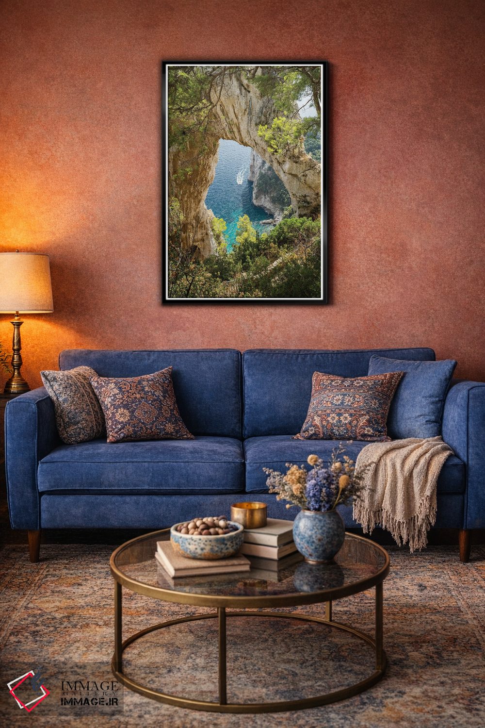 تابلو دکوراتیو Italy,طاق طبیعی در جزیره کاپری، ایتالیا اثر یان بکه - D4B