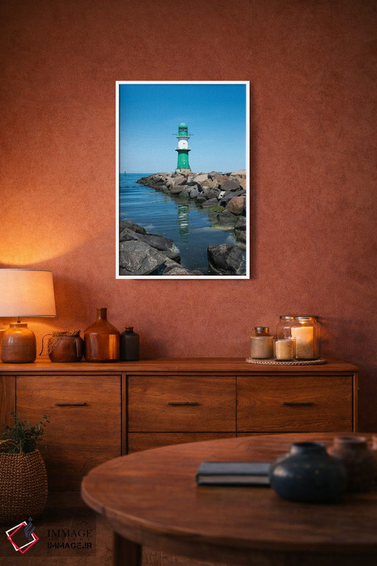 تابلو دکوراتیو Warnemünde, Rostock, Mecklenburg-Vorpommern, Germany,فانوس دریا… اثر یان بکه - D4W